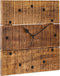 SVJ Wandklok Vierkant - 30 x 30 x 3 cm - Hout - Bruin/Zwart