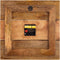 SVJ Wandklok Vierkant - 30 x 30 x 3 cm - Hout - Bruin/Zwart