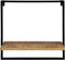 SVJ Wandrek Vierkant - 25 x 50 x 50 cm - Metaal - Zwart/Bruin