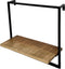 SVJ Wandrek Vierkant - 25 x 50 x 50 cm - Metaal - Zwart/Bruin