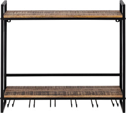 SVJ Wijnrek - 25x60x54 cm - Hout - Zwart