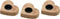 SVJ Windlicht - 11x12x3 cm - Hout - Naturel - Set van 3