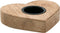 SVJ Windlicht - 11x12x3 cm - Hout - Naturel - Set van 3