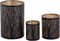 SVJ Windlicht - 14x14x20 cm - Metaal - Zwart - Set van 3