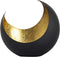 SVJ Windlicht Rond - 11 x 20 x 21 cm - Metaal - Zwart/Goud