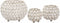 SVJ Windlichten Rond - 15 x 15 x 11 cm - Metaal - Zilver - Set van 3