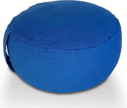SVJ Yogakussen Rond - 31 x 31 x 16 cm - Katoen - Blauw