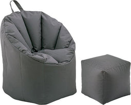 SVJ Zitzak Rond - 70 x 70 x 80 cm - Nylon - Grijs
