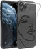 iMoshion Hoesje Geschikt voor iPhone 11 Pro Hoesje Siliconen - iMoshion Design hoesje - Transparant / Zwart / Line Art Woman Black