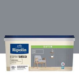 RIPOLIN All Pieces - Muurverf - Monolaag zeer dekkend - Zinkgrijs zijdeglans (2,5L)