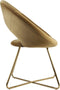 Light & Living Stoel Charlie - Karamel/Goud - Velvet