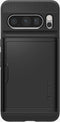 Spigen Slim Armor CS - Soft case - Versterkte valbescherming met pasjesvak - Zwart