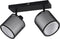 TRIO - LED Plafondspot - 2-lichts E14 - Rechthoek - Zwart Aluminium