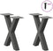 vidaXL - Salontafelpoten - 2 - st - X-vormig - 37x(30-31) - cm - staal - antraciet