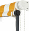 vidaXL - Luifel - uittrekbaar - met - LED - 200x150 - cm - geel - en - wit