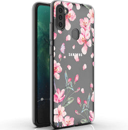 iMoshion Hoesje Geschikt voor Samsung Galaxy M11 / A11 Hoesje Siliconen - iMoshion Design hoesje - Roze / Transparant / Blossom Watercolor