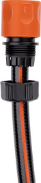 BLACK+DECKER Tuinslangkoppelingen - Set van 4 - 2x Waterstop Tussenstuk - Zwart Oranje (set van 4)