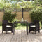 vidaXL - Tuinmeubelen - met - kussens - 2 - stuks - Bruin - Poly - Riet