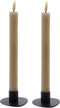 beige LED dinerkaars 24,5 cm - set van 2
