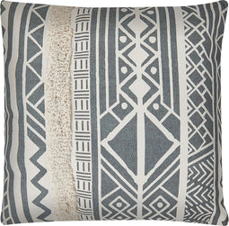 LAURUS - Sierkussen set van 2 - Grijs - 45 x 45 cm - Polyester