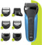 Braun Series 3 - Elektrisch Scheerapparaat - Wet&Dry 3 Scheerkoppen - Zwart/Blauw