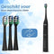 VAIVE Sonic Wave Precision X8900 - Opzetborstel Set - 6 stuks - Zwart