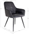 House Nordic Harbo - Eetkamerstoel - Vegan leer met diamantpatroon - Zwart (2 stuks)