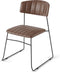 Mundo Stapelstoel Cognac, Kunstleder, brandvertragend - SET VAN 4