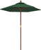 vidaXL - Parasol - met - houten - paal - 196x231 - cm - groen