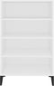 vidaXL - Dressoir - 57x35x90 - cm - bewerkt - hout - wit