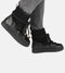 PS Poelman MIA - Dames Snowboots - Suède met schapenwol - Zwart