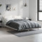 vidaXL - Bedframe - bewerkt - hout - grijs - sonoma - eikenkleurig - 120x190 - cm