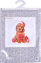 Thea Gouverneur - Borduurpakket met telpatroon - 730A - Voorgesorteerde DMC Garens - Kerst Puppy - Aida - 31 cm x 30 cm - DIY Kit
