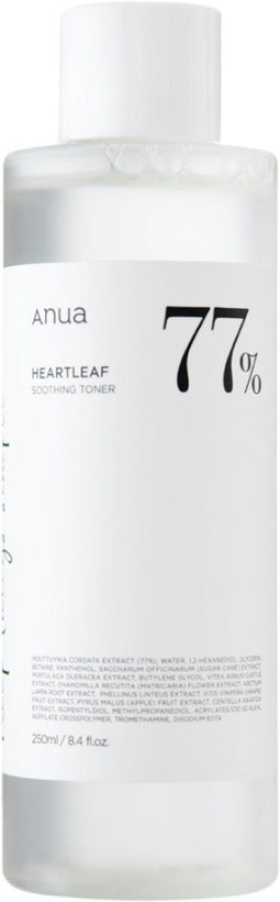 ANUA Heartleaf 77% - Soothing Toner - 250 ml - Voor gevoelige huid