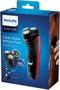 Philips S1333/41 - Scheerapparaat - PowerCut-mesjes - 4D Flexibele scheerhoofden - Rood