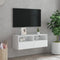 vidaXL - Tv-wandmeubel - 80x30x30 - cm - bewerkt - hout - wit