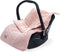 Jollein River Knit - Voetenzak voor Autostoel en Kinderwagen - Met capuchon - Pale Pink