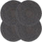 vidaXL - Placemats - 4 - st - rond - 38 - cm - katoen - effen - donkergrijs