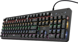 Trust GXT 863 Mazz - Toetsenbord USB - Mechanische toetsen - QWERTY Scandinavische indeling - Zwart
