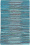 MERSIN - Laagpolig vloerkleed - Turquoise - 140 x 200 cm - Katoen