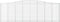 vidaXL - Schanskorven - 6 - st - gewelfd - 400x30x120/140 - cm - ijzer