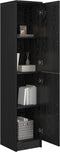vidaXL - Hoge - Kast - in - Zwart - Eiken - 35x39x168 - cm - Gelaagd - Hout