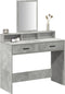 vidaXL - Kaptafel - met - Lade - - - Betonnen - Grijs, - 100x41x140 - cm