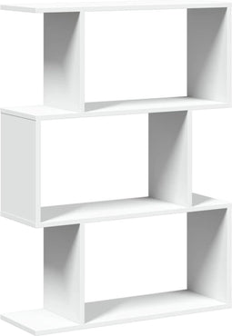 vidaXL - Kamerscherm - / - boekenkast - 3-laags - 70x24x97 - cm - bewerkt - hout - wit