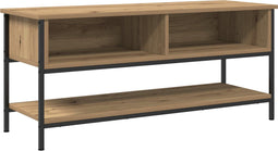 vidaXL - TV-kast - Artisan - Eiken - 100x35x45 - cm - Geengineerd - Hout - en - Staal