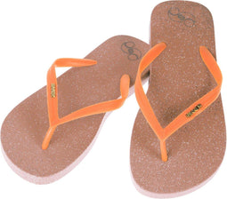 SINNER Padank - Dames Slippers - Zacht air-rubber met glitters - Bruin/Oranje