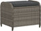vidaXL - Tuinkruk - met - kussen - 58x46x46 - cm - poly - rattan - grijs