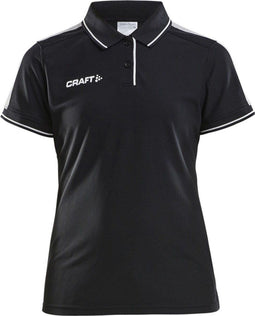 Craft Pro Control Polo Dames - Sportpoloshirt - Zacht en comfortabel - Zwart / Wit - M