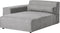 HELLNAR - Chaise longue - Grijs - Rechtszijdig - Polyester