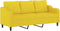 vidaXL - Driezitsbank - 180 - cm - stof - lichtgeel